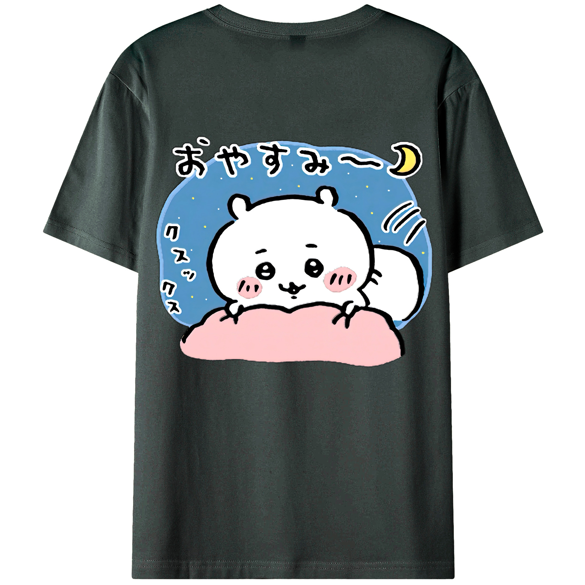 （画像用） ちいかわ ちいかわ Chii-kawa chiikawa 綿100％ メンズ半袖Tシャツ（バックプリント） 通気性